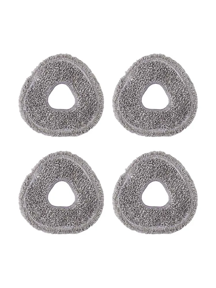 Gray Microfiber Mop Cloth Set Cleaning Solution Robot Vacuum Cloth Reusable Mop Cloth Convenient Cleaning Tool