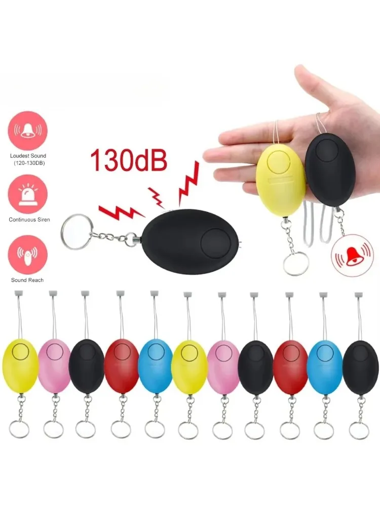 Alarme d'auto-défense bon marché, 120db, en forme d'œuf, pour filles et femmes, alerte de protection, sécurité personnelle, cri fort, porte-clés, alarme d'urgence