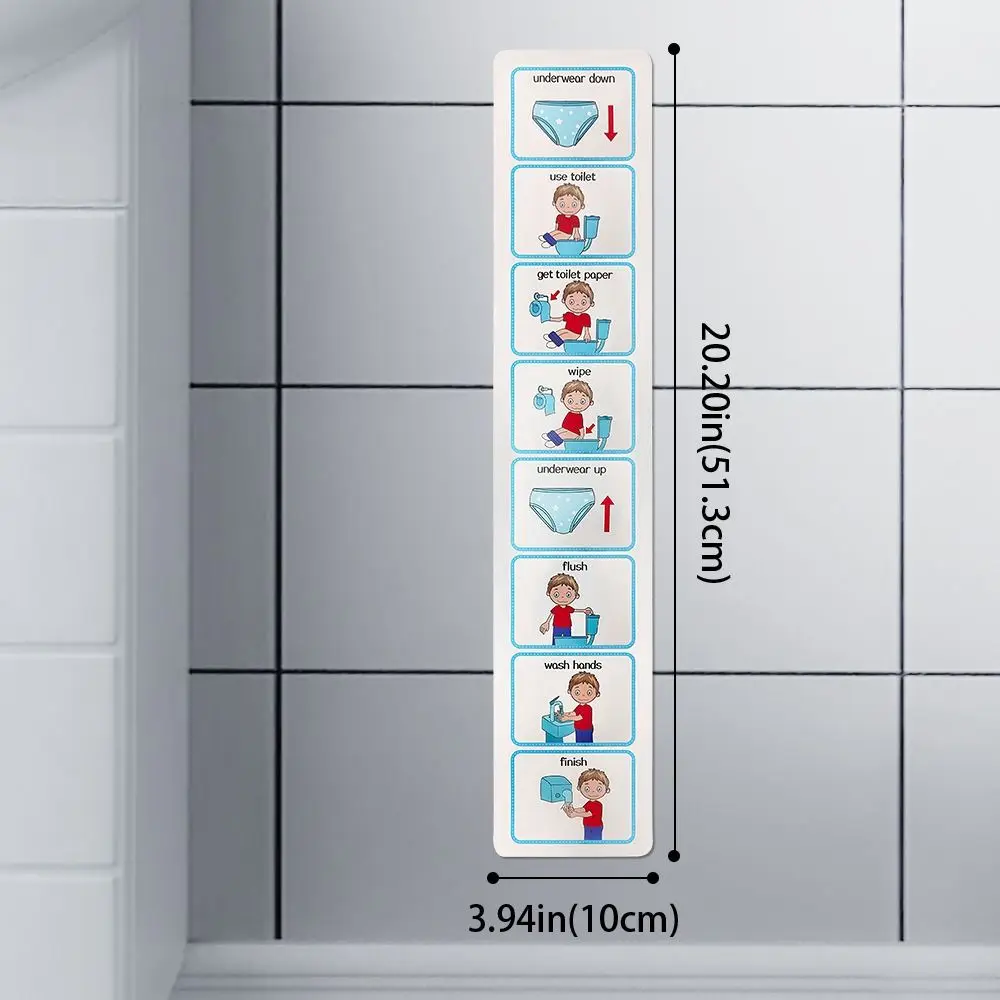 Multi-functional Toilet Habits Reward Stickers Early Education Montessori Toilet Training Sticker Waterproof Wall Hang