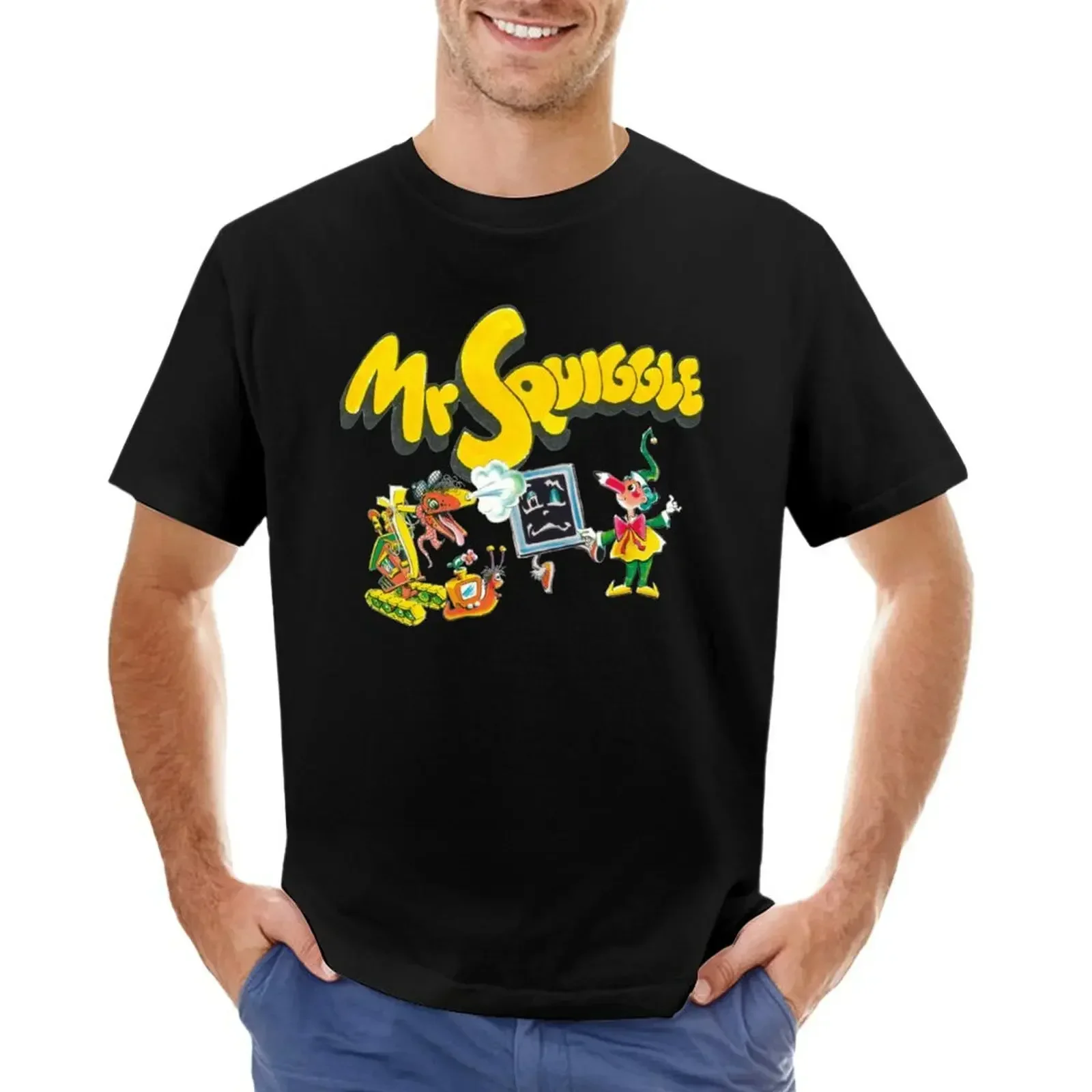 Mr Squiggle and Friends! T-Shirt cotton graphic tees summer tops shirts graphic tees anime figures t shirts for men graphic