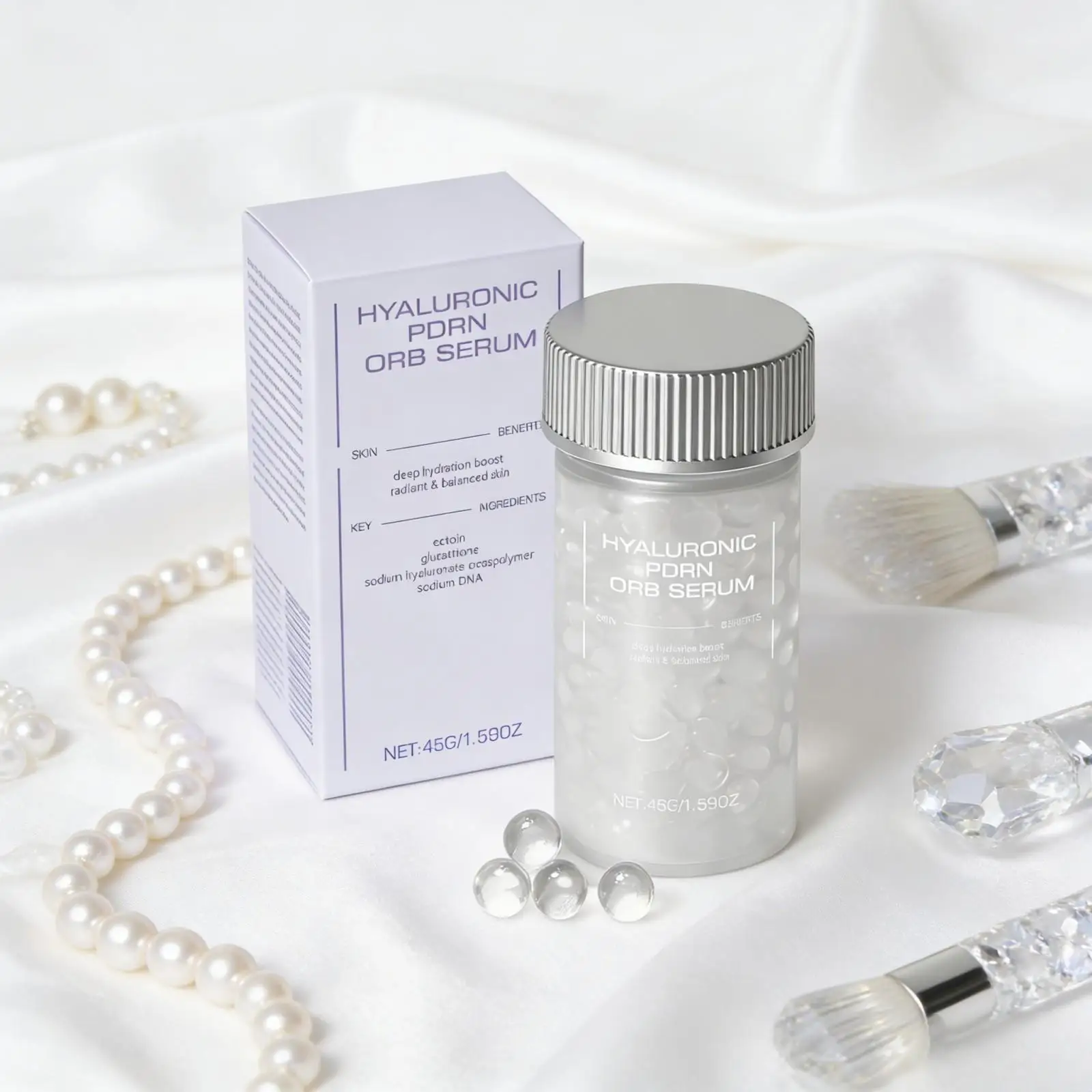 

PDRN Salmon ORB Serum Wrinkle Removal Anti Aging Lighten Skin Radiance Deep Hydration Face Care Hyaluronic Acid Facial Serum 45g