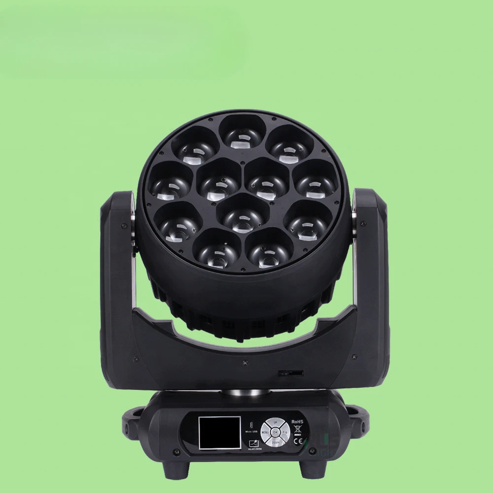 

New Glamor Super Beam 12x40W RGBW LED Moving Head Beam Wash lighting can Zoom for Stage DJ Night Bar Light