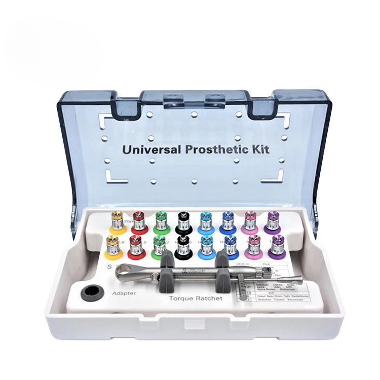 Dentals Implants Screwdrivers Kit Universals Prosthetics Torques Wrench Dentistrys Implants Restorations Tool with 16pcs drivers