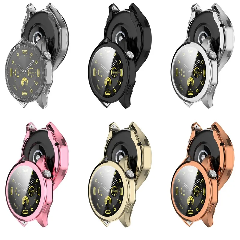 Anti-fall Watch Screen Electroplate TPU Protector Case For Huawei Watch GT 4 46mm