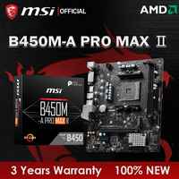 MSI AMD B450M-A PRO MAX II New Motherboard Dual-channel DDR4 Memory M.2 SATAIII USB3.2 Support R9 CPU Socket AM4 Mainboard