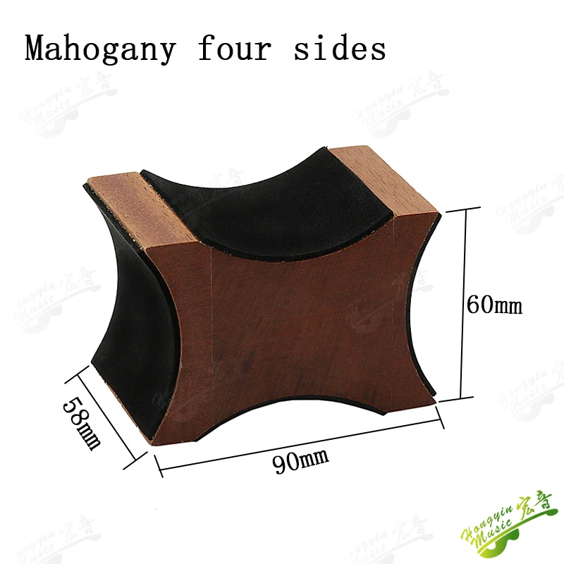 Guitar Bass Neck Rest Caul Semicircular Wooden Bracket Neck Support Guitar Fretwork Cork Lined 245x80x95mm