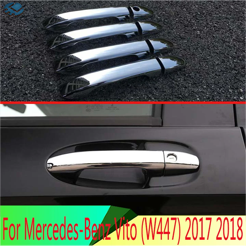

For Mercedes-Benz Vito (W447) 2017 2018 ABS Chrome Door Handle Cover Trim Molding Accessories