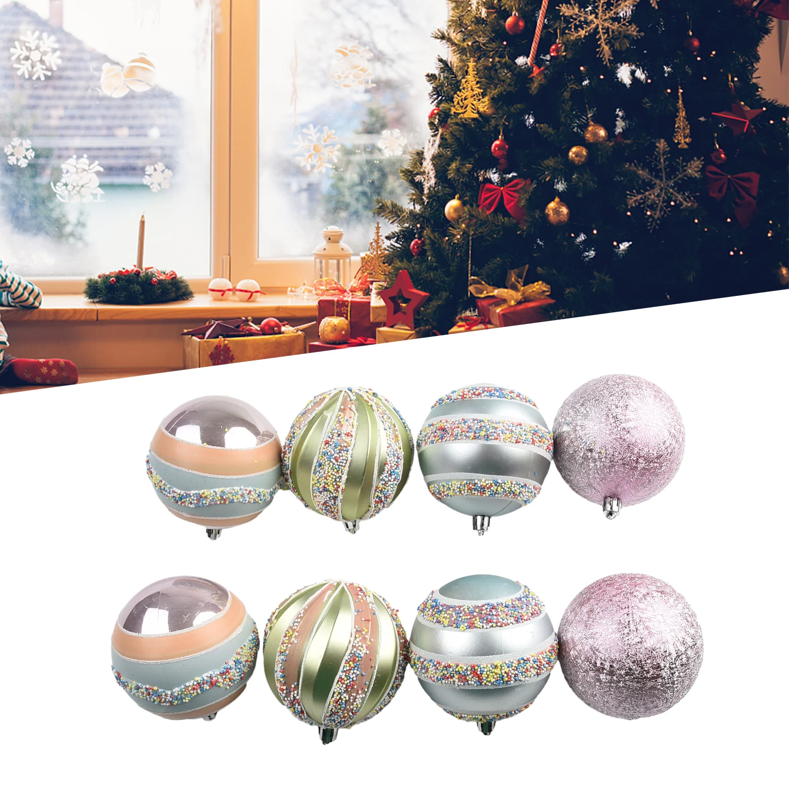 Christmas Macaron Ice Cream Donut Candy Shapes Ball Ornament Xmas Tree Hanging Pendant For Navidad 2025 New Year Christmas Decor