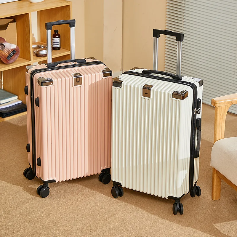 large-capacity-travel-suitcase-women's-20-inch-password-lock-carry-on-high-aesthetic-value-fashionable-abs-pc-material