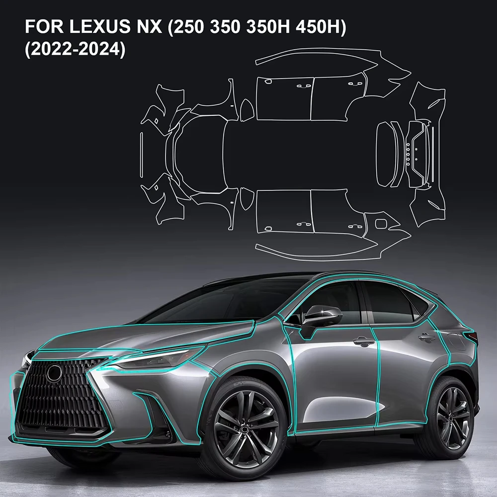 

For LEXUS NX 250 350 350H 450H 2022-2024 TPU Scratch-resistant Paint Protection Film Car Body Transparent Bra Per-cut PPF Kit