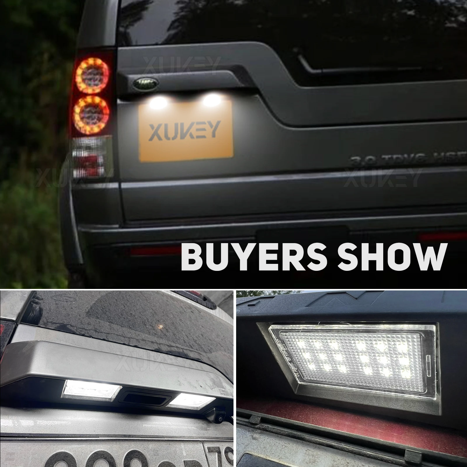 PLUG AND PLAY LED License Number Plate Lights Rear for Land Rover Discovery 3 05-2009 Discovery 4 Freelander 2 Range Rover Sport