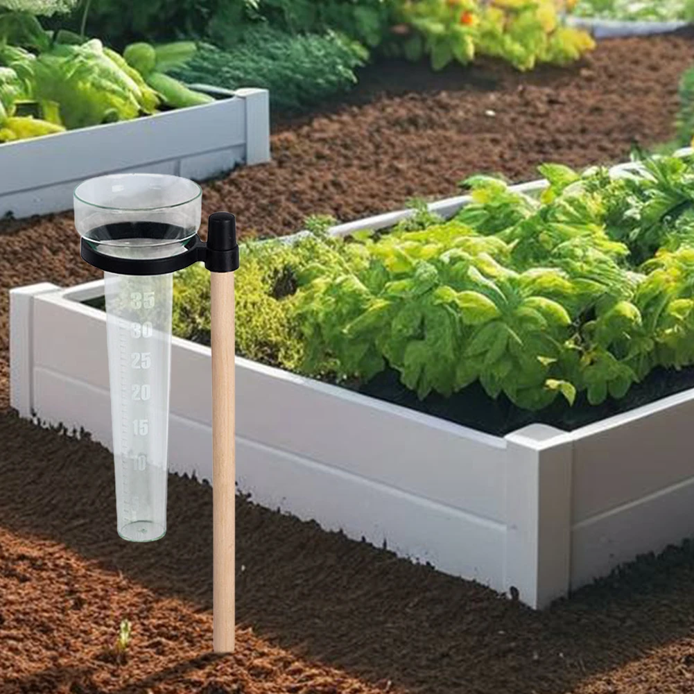 Medidor de lluvia de poliestireno de hasta 35mm para jardín, patio exterior, medición de lluvia, medidor de precipitación para medir y recoger agua de lluvia