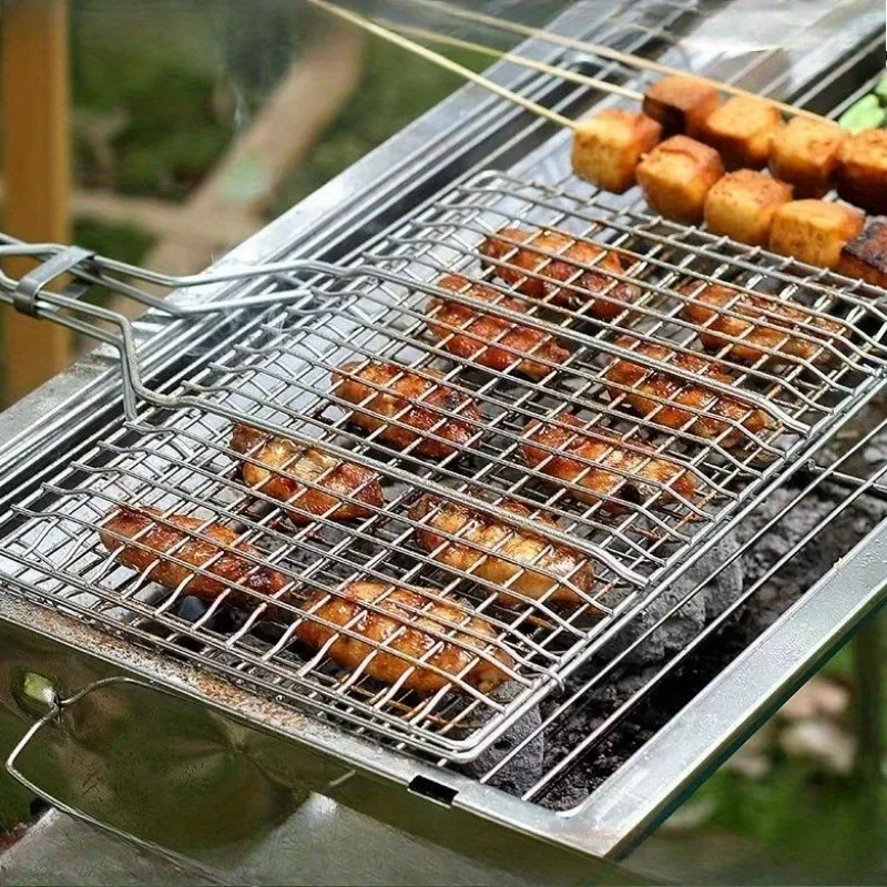 Portable Metal Barbecue Basket with Large Capacity