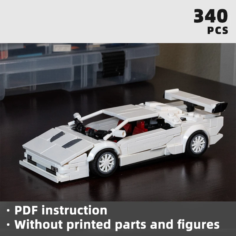 

2024 cool modified supercar bricks hypercar race car blocks custom building moc unique display klocki