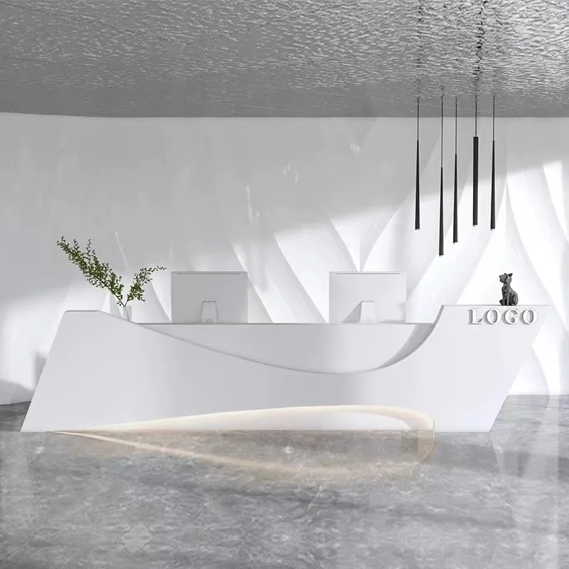 

Shop Luxury Reception Desks Aesthetic Simple Best Company Reception Desks Salon Wood Bar Welcome Mostrador De Tienda Furniture