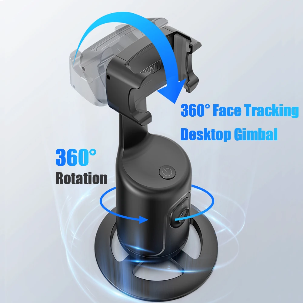 360°Rotation Ai Smart Gimbal Smartphone Stabilizer for Mobile Photo & Video, Auto Face Tracking Phone Holder with Remote Control