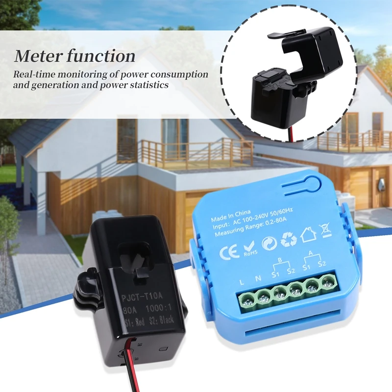 

2 шт.-Tuya-Smart-Life-Energy-Meter-Power-Production-Consumption-Didirectional-Power-Monitor-Support-APP-Control Y47A