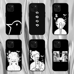 Goodnight Punpun Phone Case For iPhone 16 15 14 13 12 11 Pro Max X XR XS Max 7 8 Plus Black Back Cover