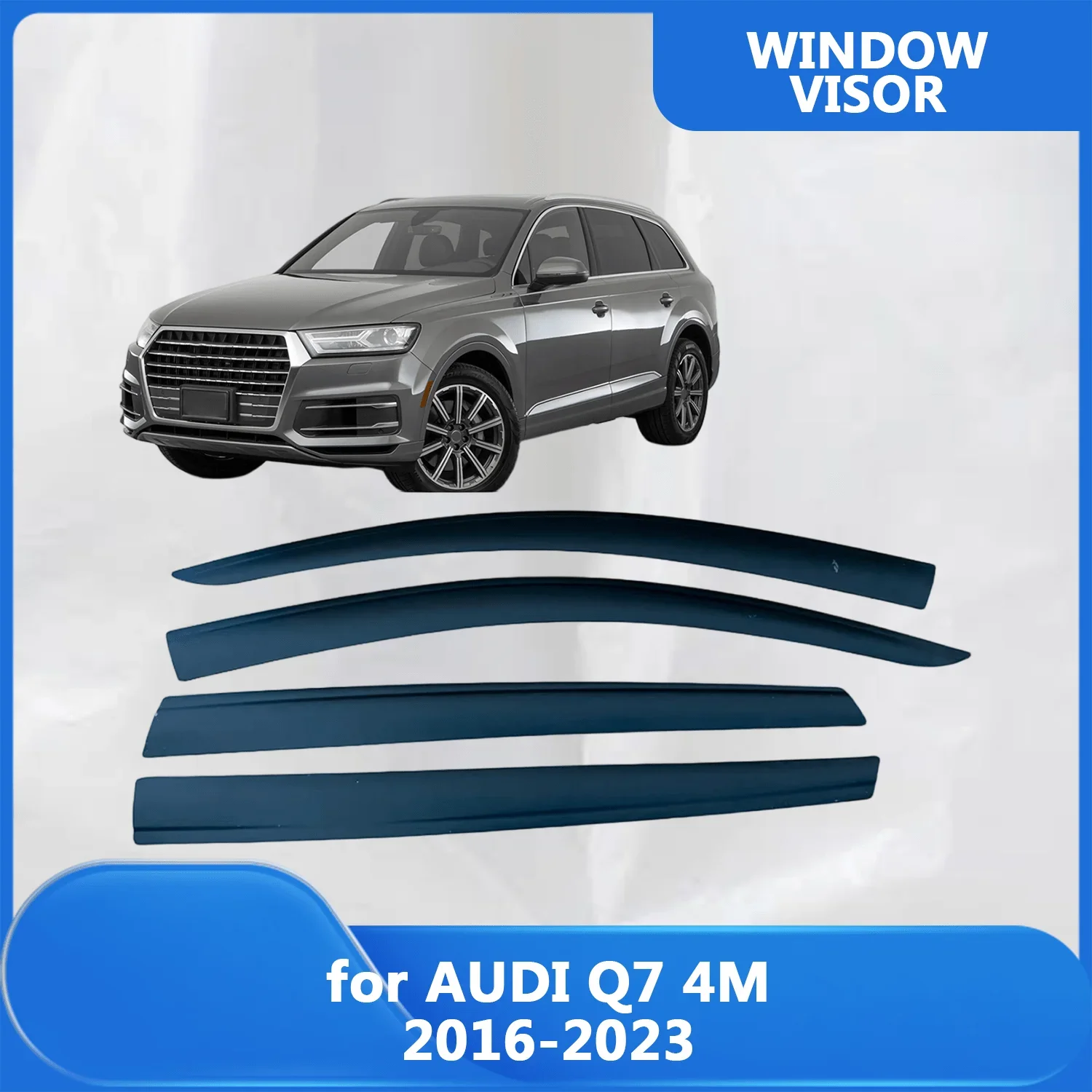 

Window Visor for AUDI Q7 4M 2016 2017 2018 2019 2020 2021 2022 2023 Weathershied Door Side Window Wind Sun Rain Guards
