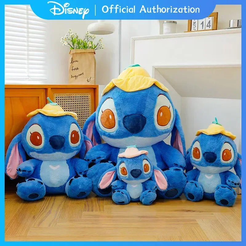 Nuovo Disney Lilo & Stitch Peluche 30 CM-80 CM Simpatico Cartone Animato Foglia di Loto Farcito Bambola Anime Cuscino Souvenir Kawaii Regalo Di Compleanno