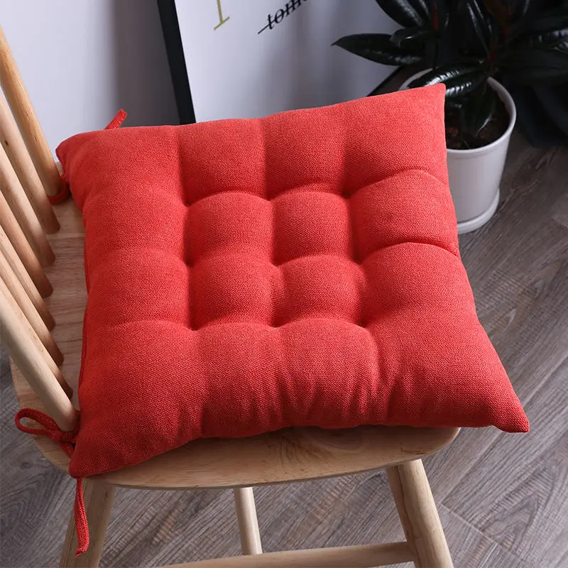 New Four Seasons Home Dining Chair Cushion With Tether Office Sedentary Student Soft Chair Mat Practice Car Comfortable Cushion