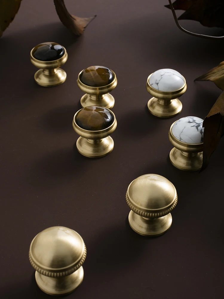 

Французские винтажные хрустальные круглые ручки для ящика, двери шкафа с одним отверстием, латунные бирюзовые ручки, мебельная фурнитура