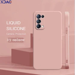 Cover per telefono originale di lusso per OPPO Find X3 FindX3 Lite X3Lite Pro Neo 5G Carcasa morbida in silicone liquido quadrato solido di base