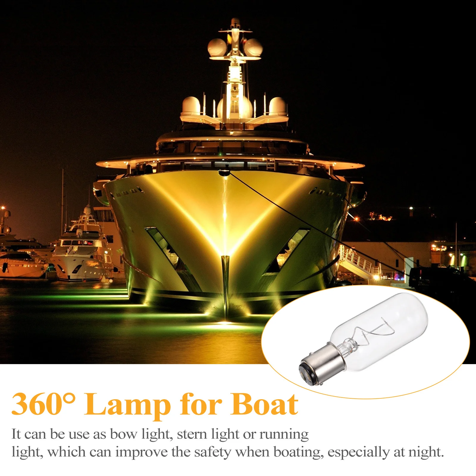 

1Pcs Boat Navigation Light All Round 360 Degree for Yacht Pontoon Fishing Boats Marine Safety Navigation Anchor Lights