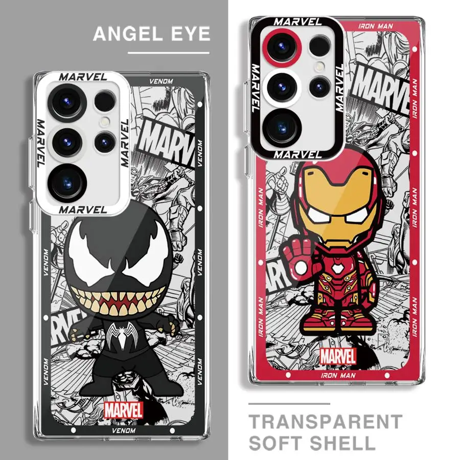 Marvel Venom Ironman Phone Case for GalaxyNote20 20Ultra S21 S23 S22 S20 S24 Plus S20 S23 S22 S21 S24 S23 Ultra S20 S23 S21 FE