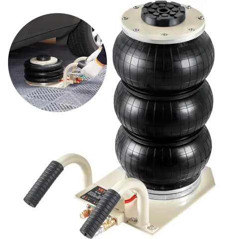 SucceBuy Triple Bag Air Jack 3 Ton (6600 lbs) Capacity Portable Pneumatic Car Jacks Heavy Duty & Quick Lifting for Garage Repair