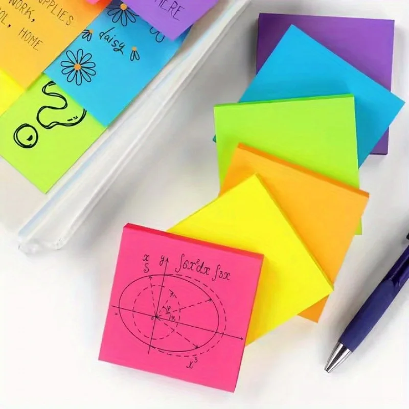 8 pcs Sticky Notes 8 Bright Colors 30 Sheets/Pad 240 Sheets Self-Adhesive Pad Sticky Notes for Office Home School Meeting