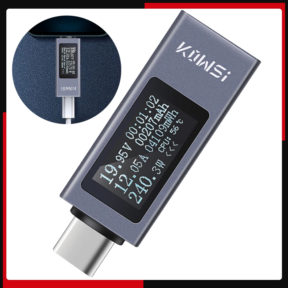 

Тестер заряда мобильного телефона Type-C 0-12 а 4-30 в 0-360 Вт PD DC Вольтметр Амперметр измеритель мощности Измеритель Напряжения тока быстрой зарядки