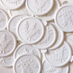 Rosemary Leaf Self Adhesive Wax Seal Stickers,wedding leaf wax stamp,envelope seal, botanical leaf seal SELF-ADHESIVE