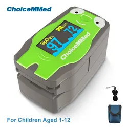 ChoiceMMed Children Finger Pulse Oximeter Blood Oxygen Saturation Monitor Pulse Rate Meter Pulse Oxiometer OLED Oximetro De Dedo