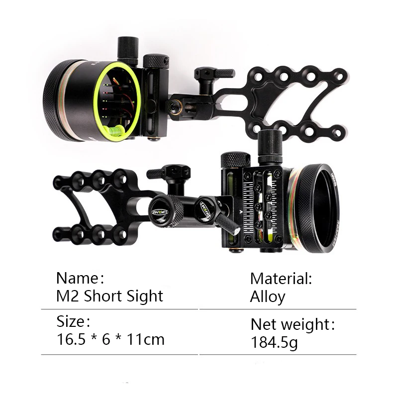 Imagem -04 - Curto Vista Ajustável Arco Composto Apontando Metal m2 Equipado com Adaptador para Arco da Mão Direita Outdoor Archery Acessórios