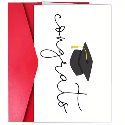 1 funny graduation greeting card, creative text graduation greeting card, the best graduation gift for your friends.
