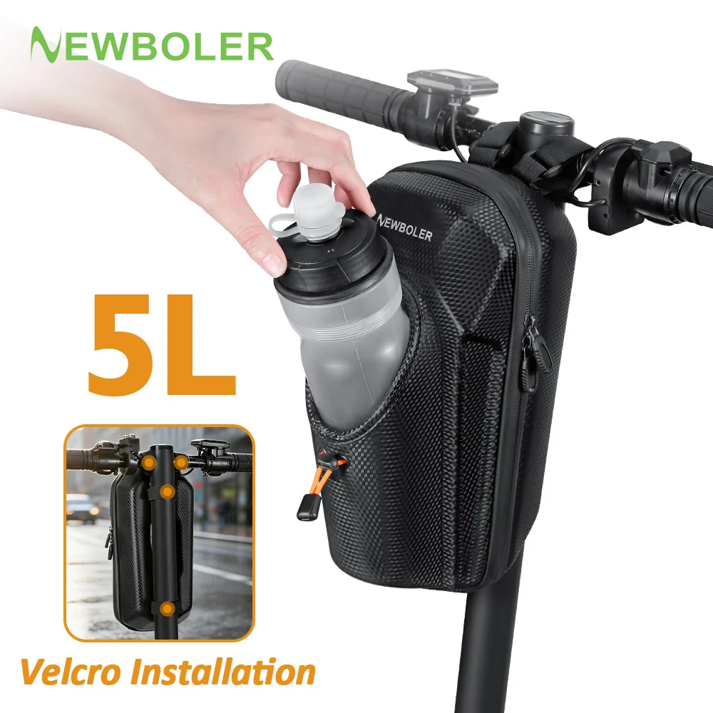 NEWBOLER – sac pour scooter électrique 3L/5L, accessoires pour véhicule électrique, avec sac pour bouteille d'eau, sac avant étanche pour scooter, sac pour vélo