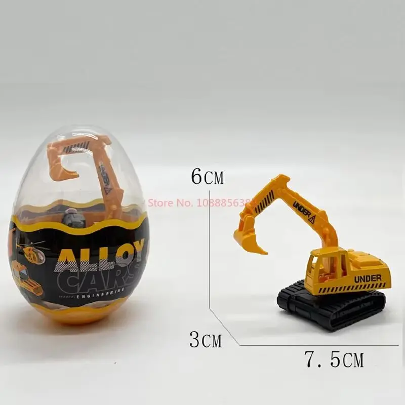 รถของเล่นแบบเลื่อนได้ รุ่นรถวิศวกรรมโลหะผสมขนาดเล็ก ของขวัญสำหรับเด็กผู้ชาย รถขุด รถราง รถมอเตอร์ไซค์ จักรยาน แบบไม่ใช้รีโมท