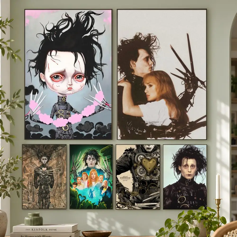 E-Edward Scissorhands Movie Poster Wall Art Home Decor Living Room Bedroom Office Dorm Apartment Gift