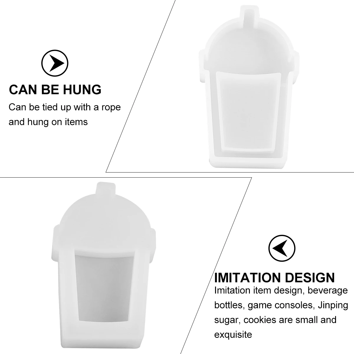 

4pcs Silicone Mold for Crystal Epoxy DIY C y Cookie Beverage Bottle Game Machine Pendant Making Tool Bags Reusable