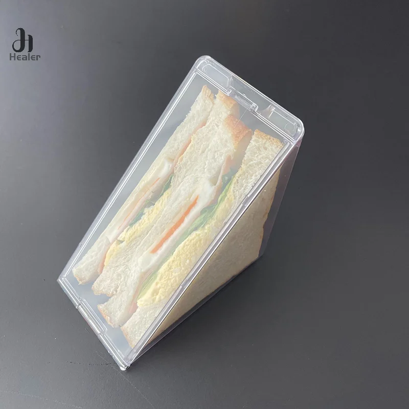 Triangle Sandwich Containers Cake Slice Boxes Cake Holders Plastic Cake Holder Boxes Reusable Sandwich Bags Wedding Party Supply