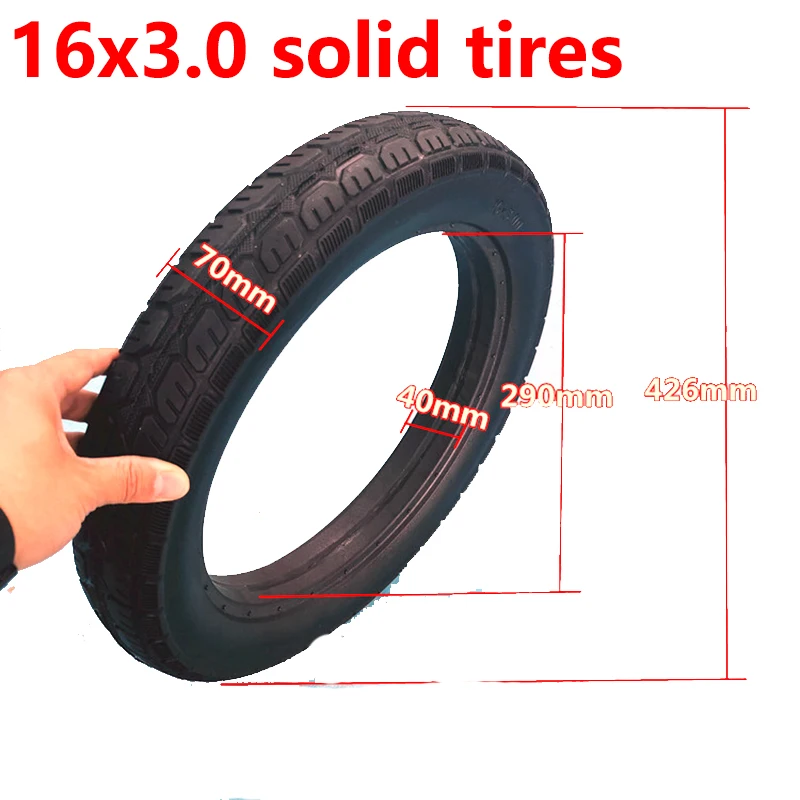 

16X3.0 Non-pneumatic Tires 3.00 Full Solid 300-12 Electric Tricycle Solid Tire 16 Inch Tire