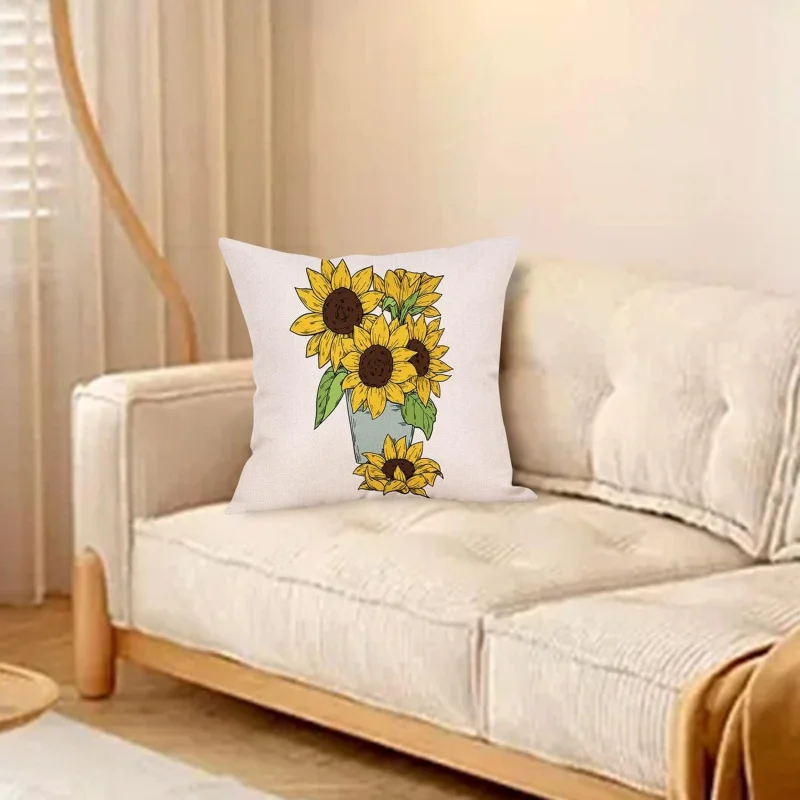 New pillowcase summer decoration chrysanthemum summer border decoration pillow sofa cover cushion outdoor