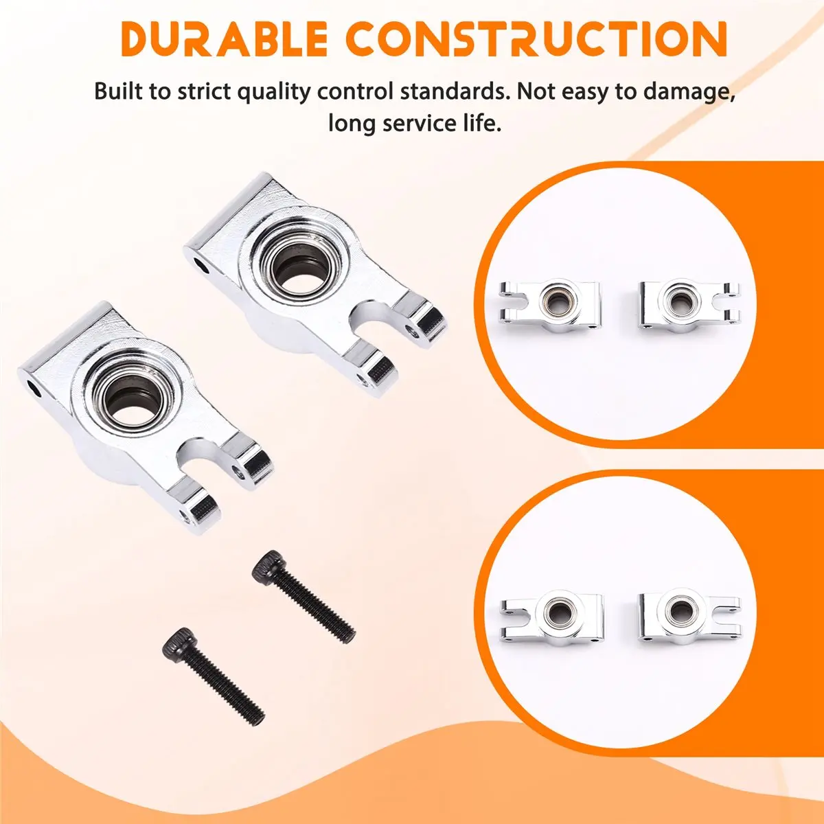 RC Car Upgrade Coppa posteriore + Kit cuscinetto per 1/14 14301 14302 14303 14304 Accessori auto RC Argento