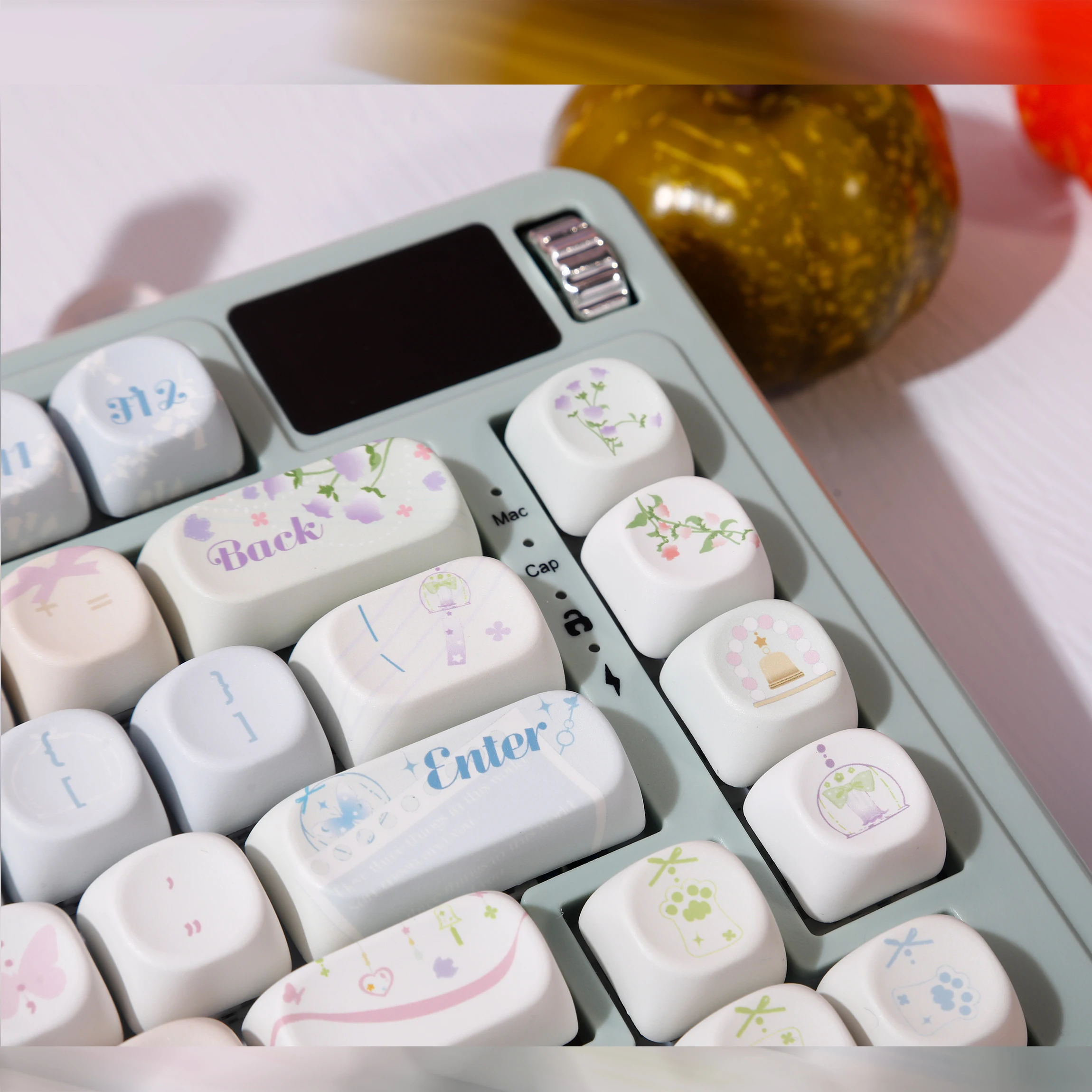 Wind Chime Theme Key Cap Weaving Girl Key Cover PBT DYE Sublimation Cherry MX Cross Axis Switch Keycap Mechanical Keyboard