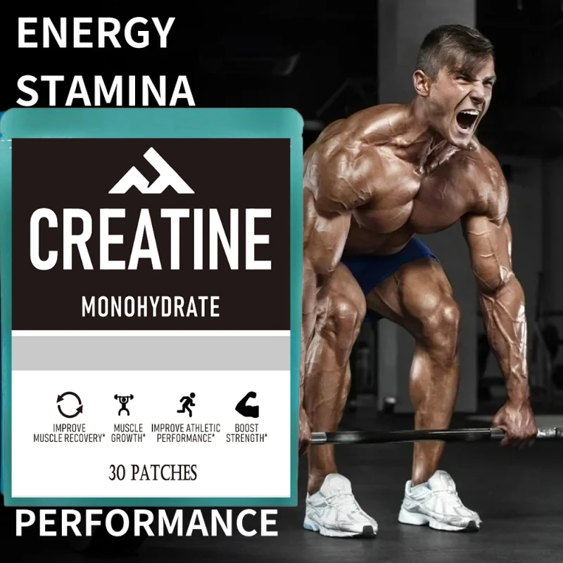 30 رقعة من رقع كرياتين مونوهيدرات عبر الجلد - تدعم العضلات والطاقة الخلوية والوظيفة المعرفية