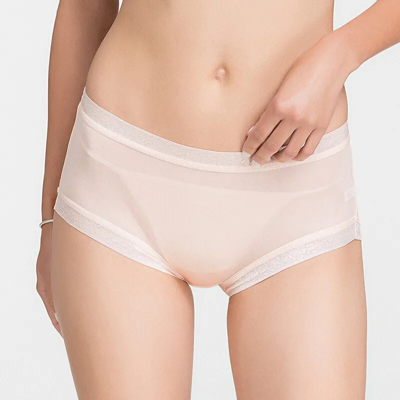 

3 Pairs 100% Nature Silk Underwear For Women Briefs Boxer Briefs Lady Panties