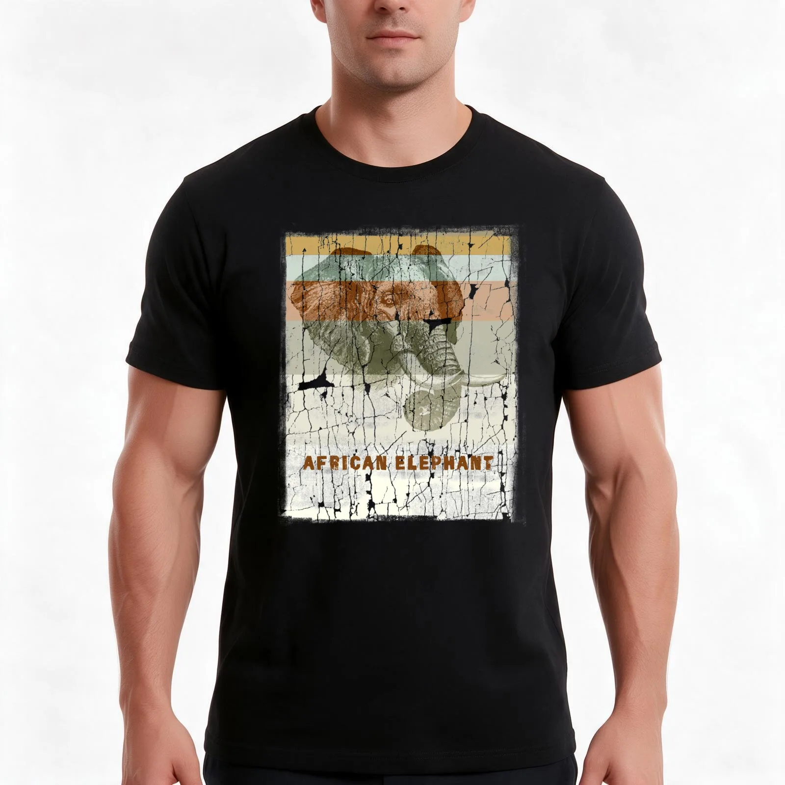 African Elephant - Protect Endangered Species T-Shirt Summer Casual Cotton Tee Oversized Streetwear Tops Unisex Men Women