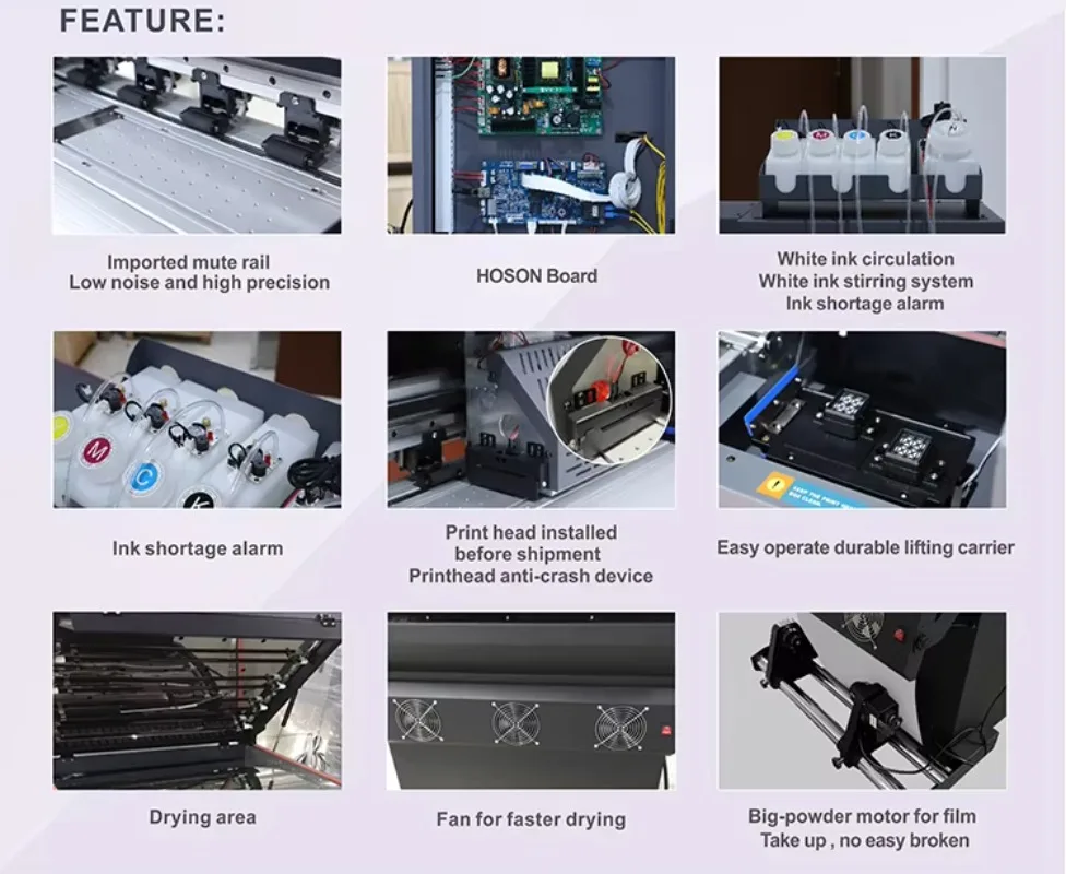 Impresora Dtf 60cm 2 Head Dft Printing Machine Dtf Printers and Shaker System