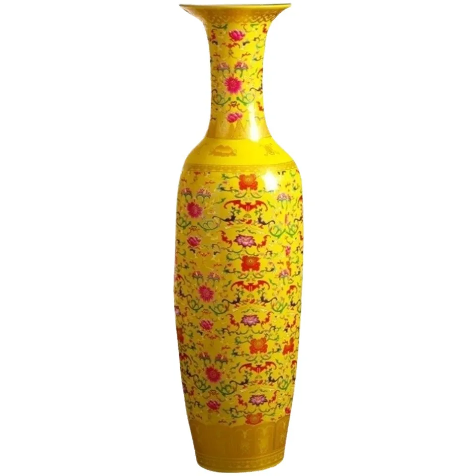

Ceramics, floor to ceiling, large vase, home, living room, TV cabinet, decoration, Chinese style, ornament